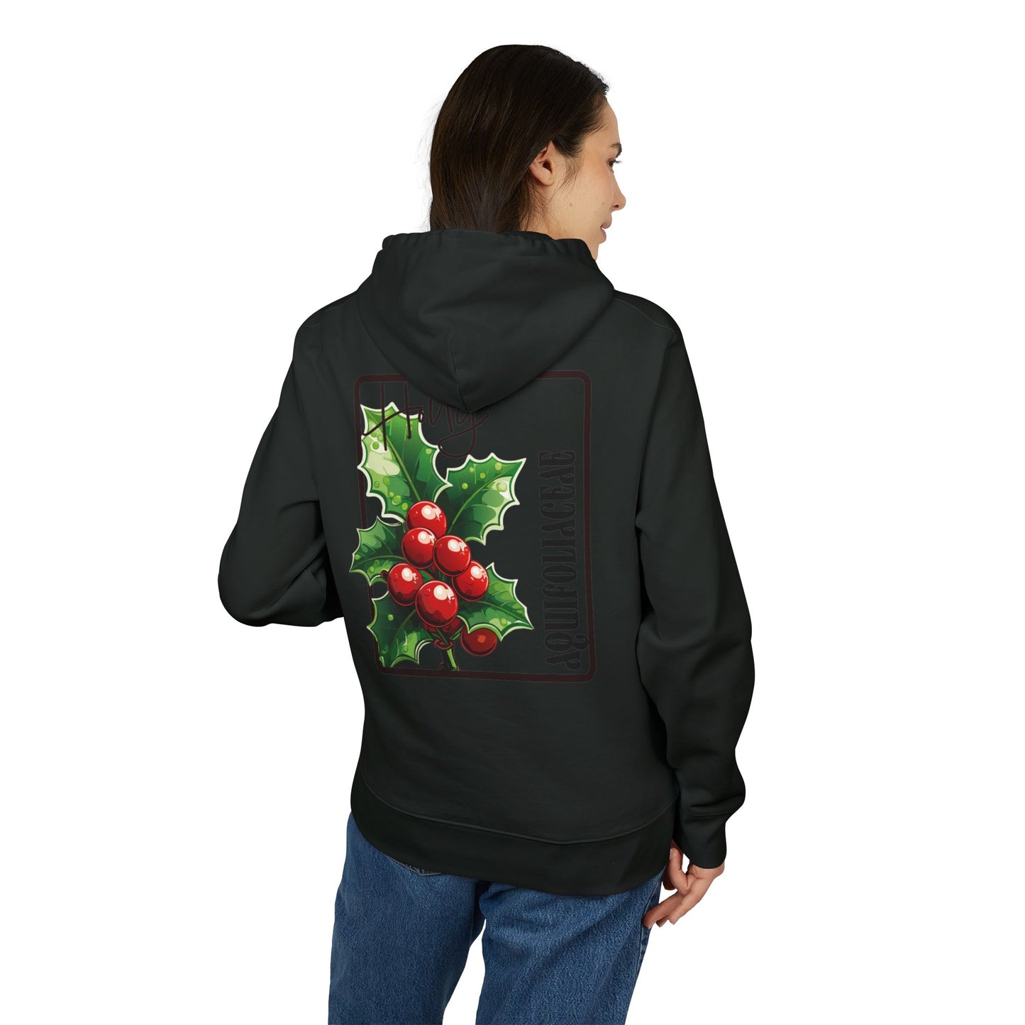 Holiday Holly Hooded Sweatshirt - Unisex Christmas Apparel