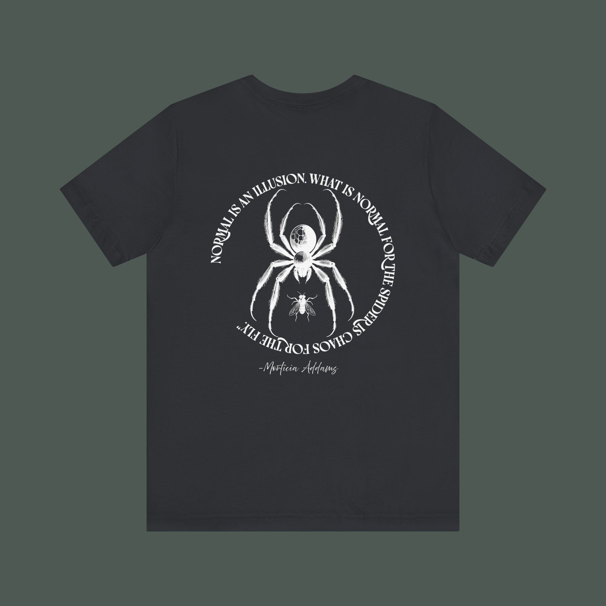 Spider Graphic Tee, Unique Unisex Shirt, Quirky Gift for Nature Lovers, Birthday and Halloween Apparel, Cool Casual Wear