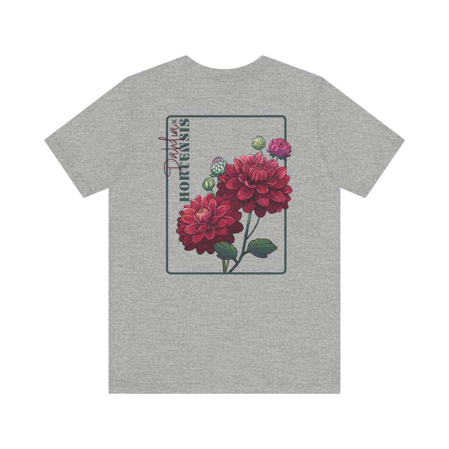 Floral Graphic Tee - Vintage Dahlia Design for Nature Lovers