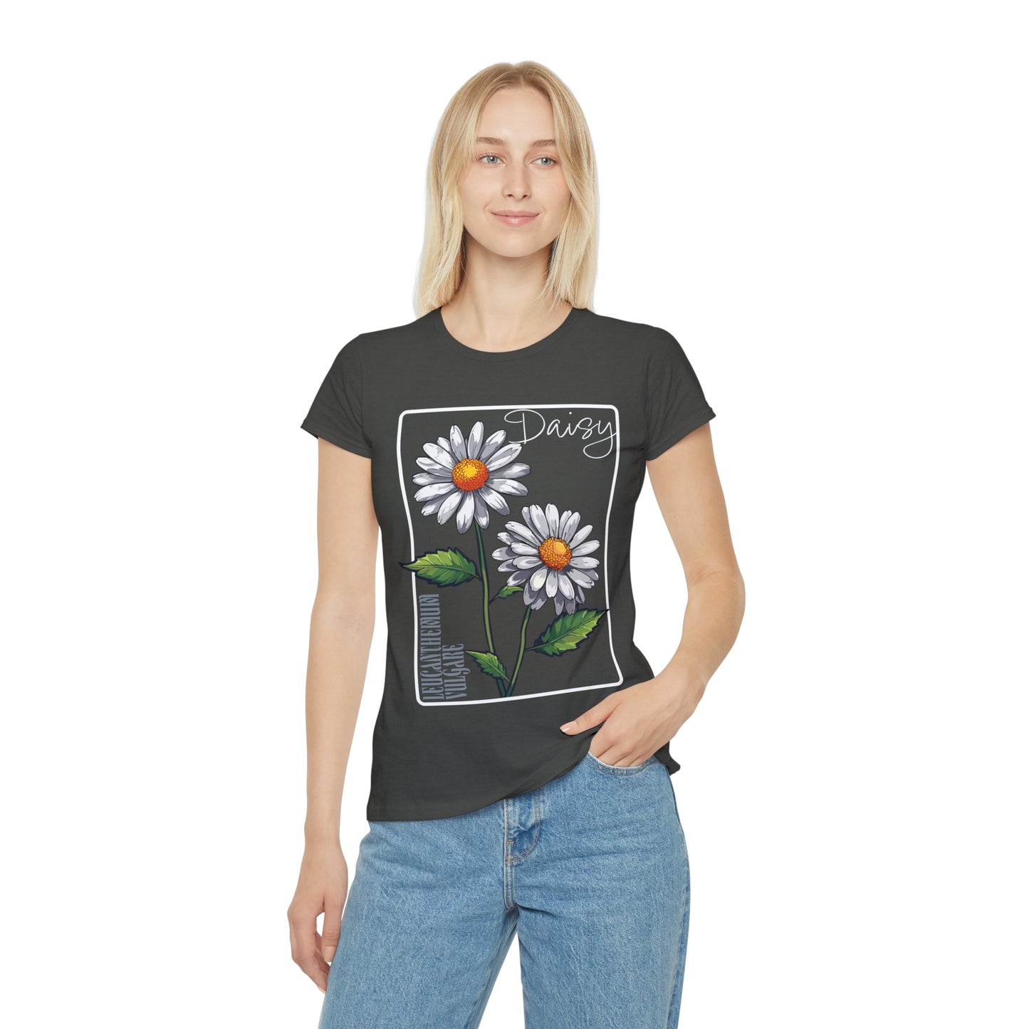 Damen-T-Shirt mit Gänseblümchen-Print – Ikonisches Design für lässigen Stil und den Alltag