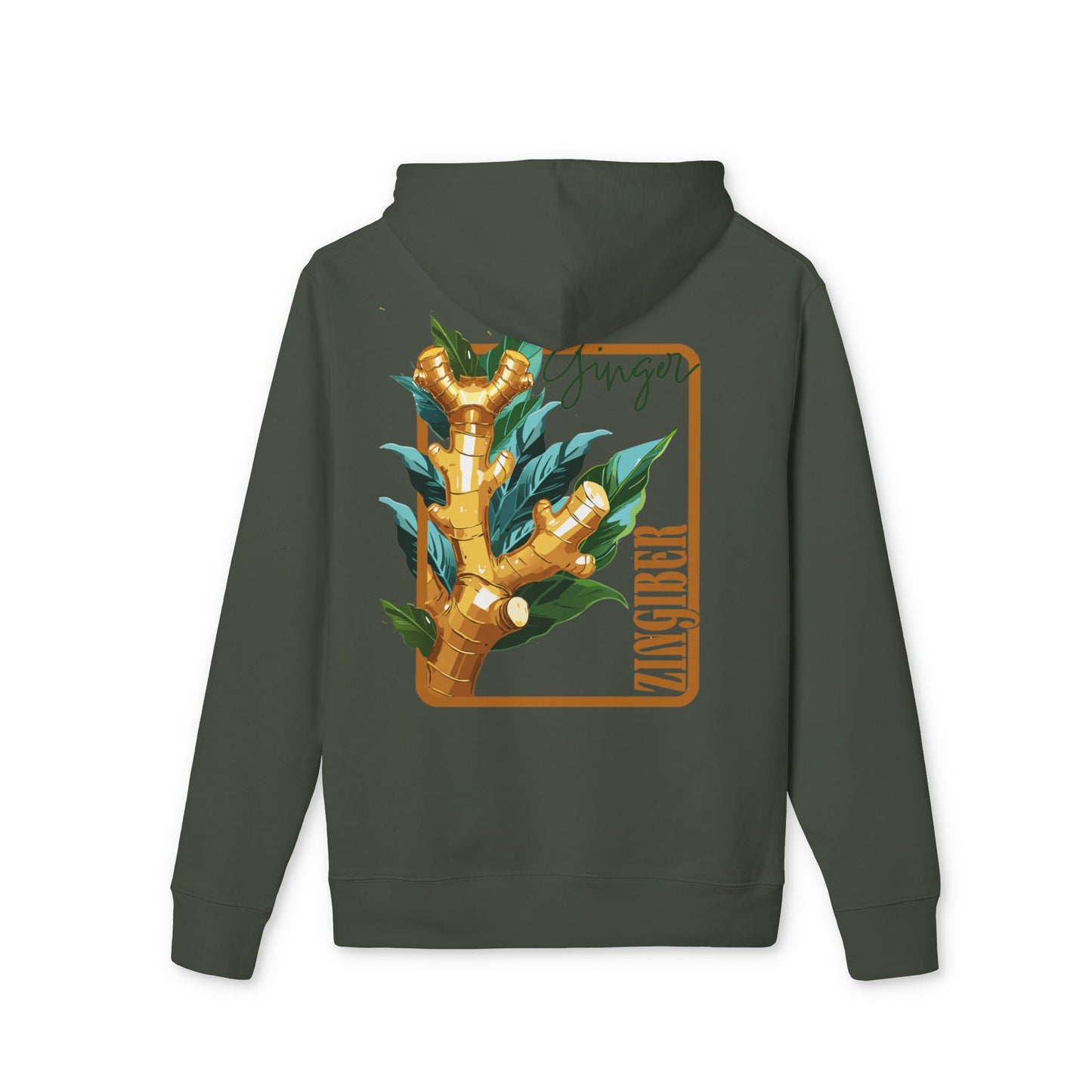 Ginger-Inspired Unisex Cruiser Hoodie - Botanical Art Design "Ginger"