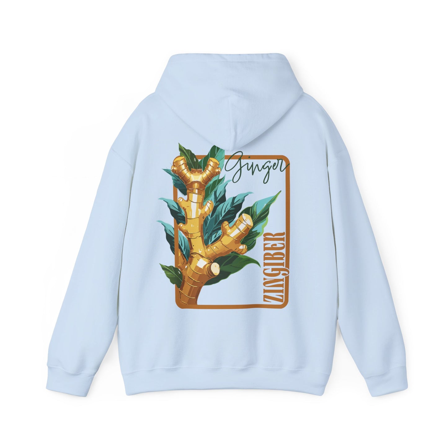 Ginger Plant Hooded Sweatshirt | Unisex Heavy Blend™ | Cozy Botanical Design