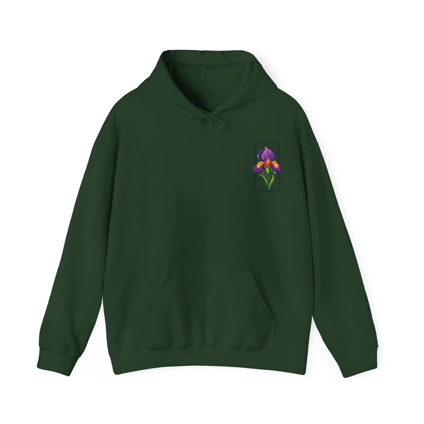 Floral Graphic Unisex Hoodie - 'Not Guaranteed' Iris Design