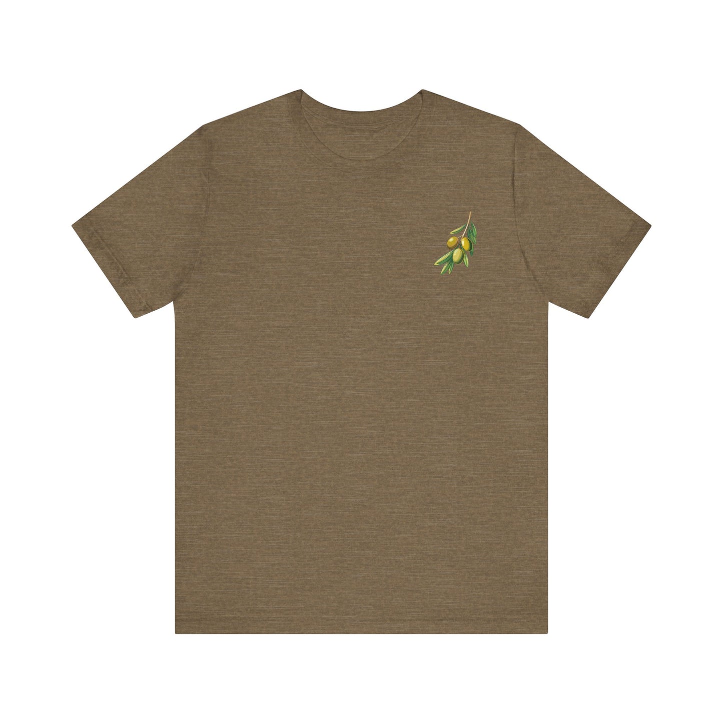 Olive Branch Unisex Jersey Tee - Nature-Inspired Botanical Graphic T-Shirt