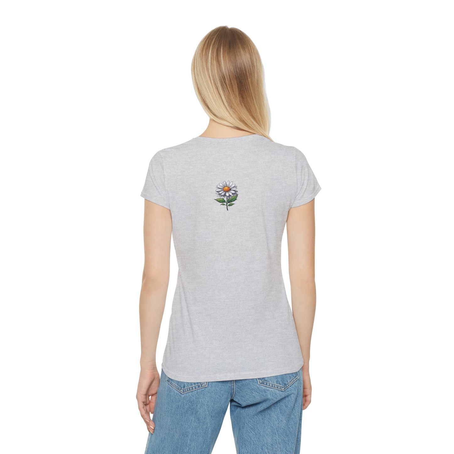 Damen-T-Shirt mit Gänseblümchen-Print – Ikonisches Design für lässigen Stil und den Alltag