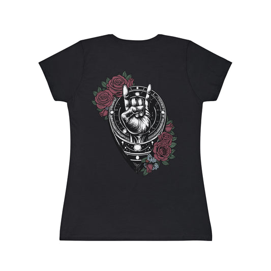 Rocking Floral Women's T-Shirt - Iconic Design with Roses