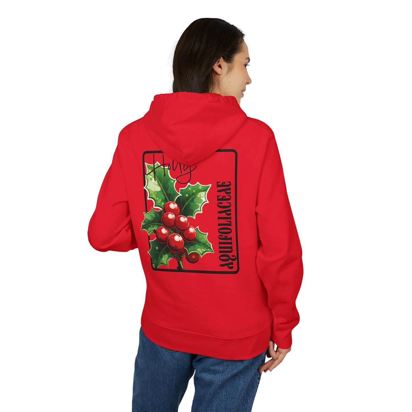 Holiday Holly Hooded Sweatshirt - Unisex Christmas Apparel