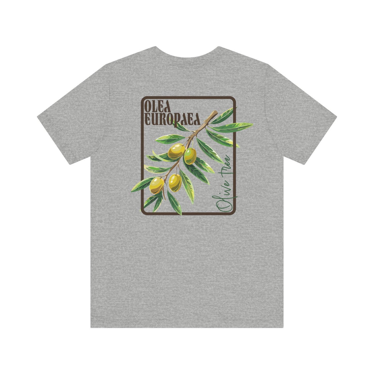 Olive Branch Unisex Jersey Tee - Nature-Inspired Botanical Graphic T-Shirt