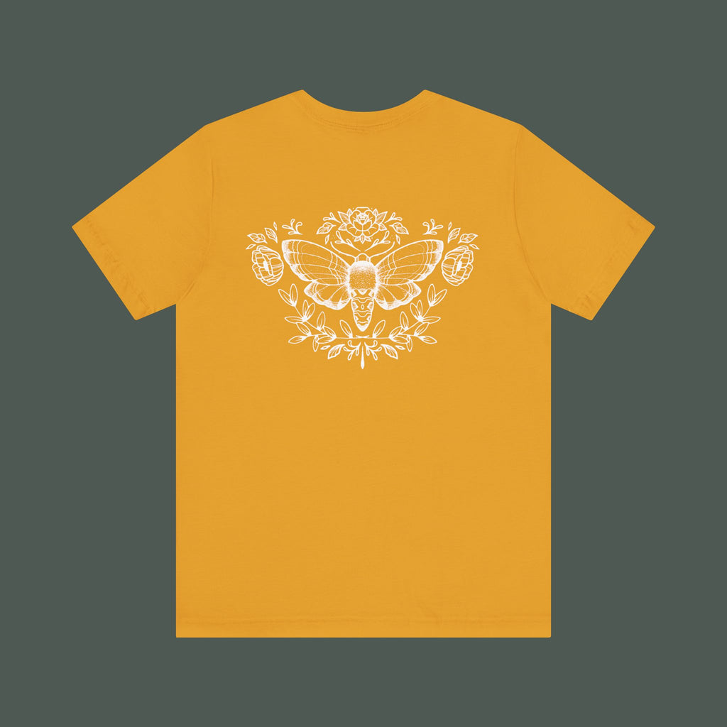 Artistic Moth Graphic Tee, Casual Unisex T-Shirt for Nature Lovers, Unique Gift for Birthdays, Festivals, and Everyday Wear