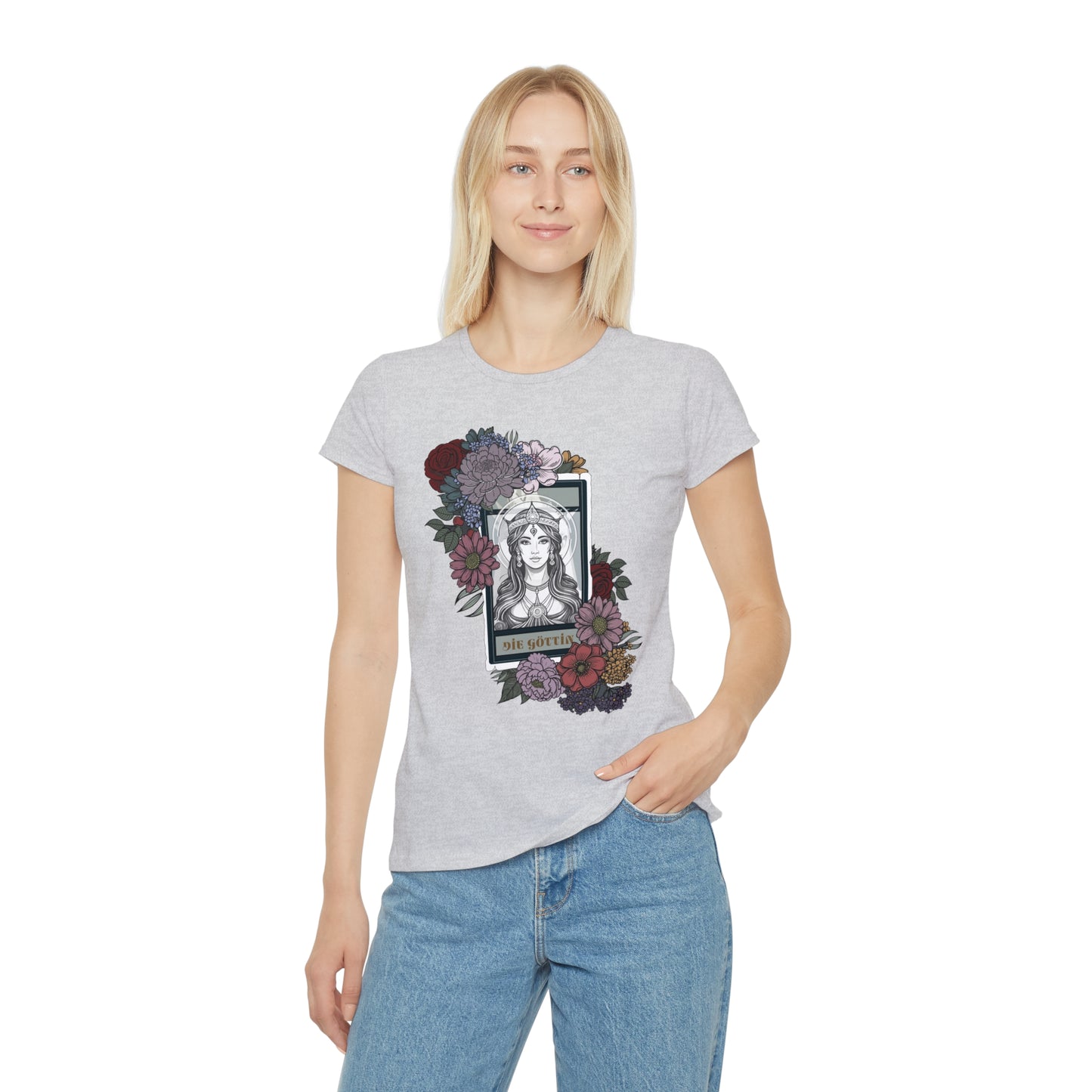 Floral Illustrated Women's T-Shirt - Iconic Art Design