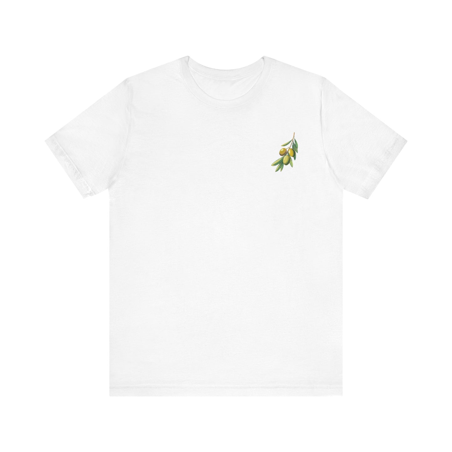 Olive Branch Unisex Jersey Tee - Nature-Inspired Botanical Graphic T-Shirt