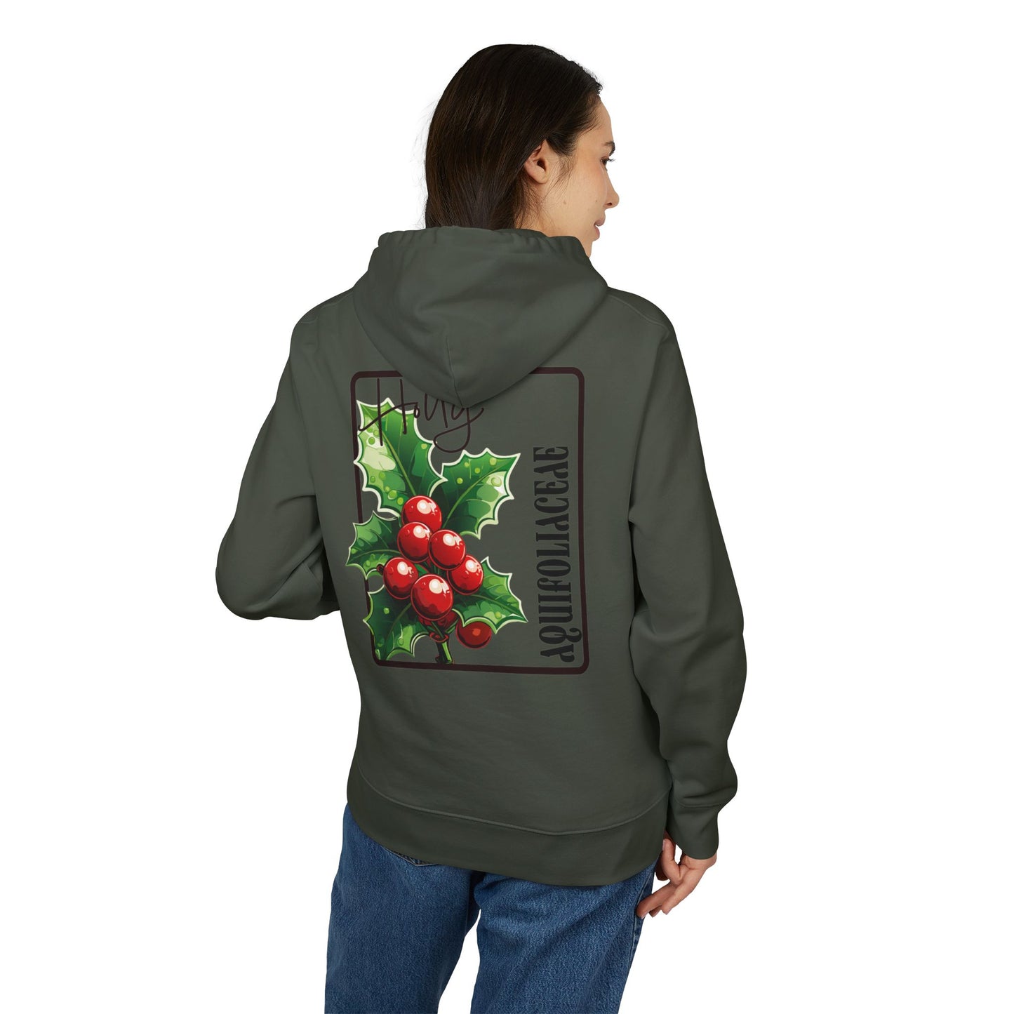 Holiday Holly Hooded Sweatshirt - Unisex Christmas Apparel