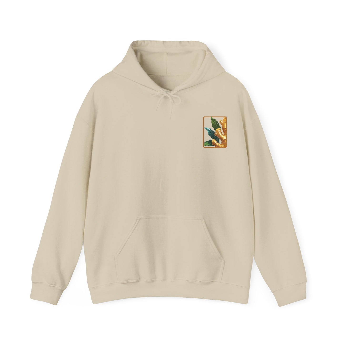 Ginger Plant Hooded Sweatshirt | Unisex Heavy Blend™ | Cozy Botanical Design