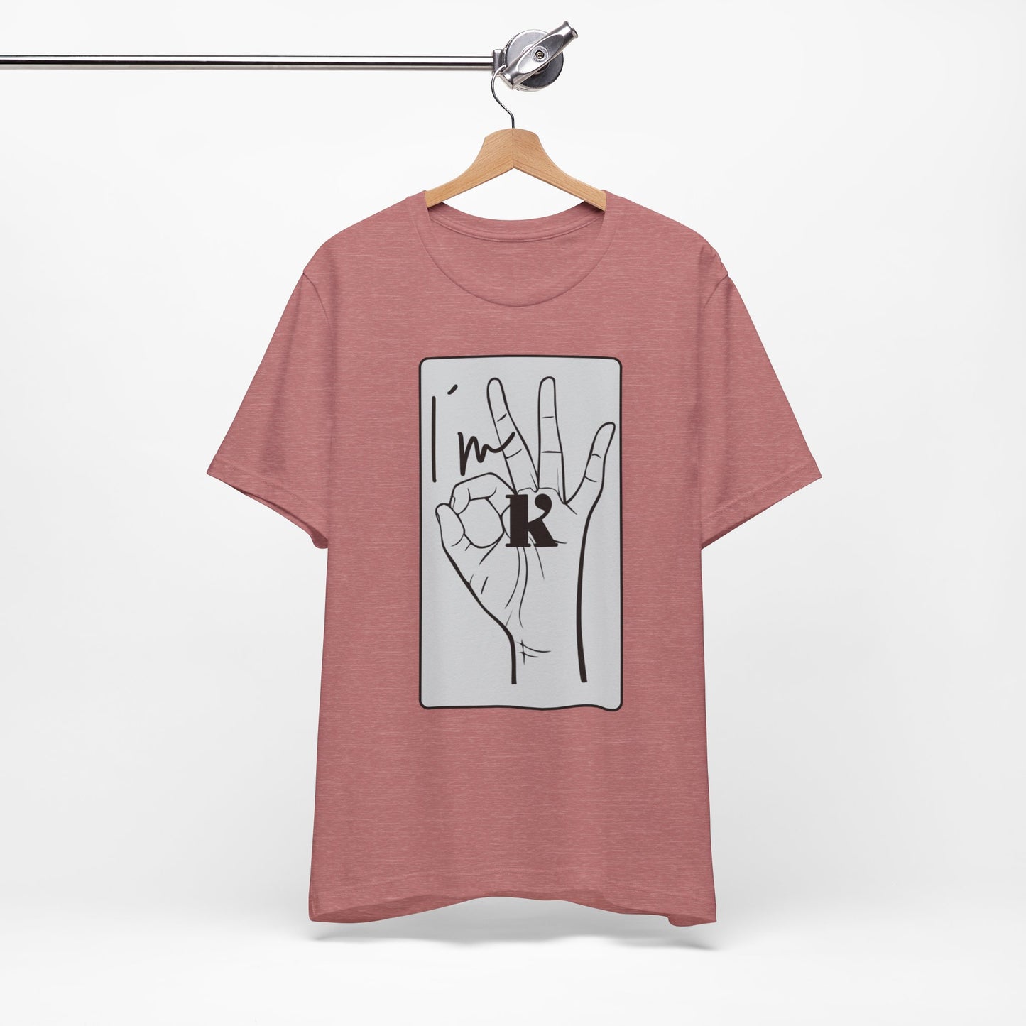 Unisex Jersey Short Sleeve Tee - I'm OK Hand Gesture Graphic Tee