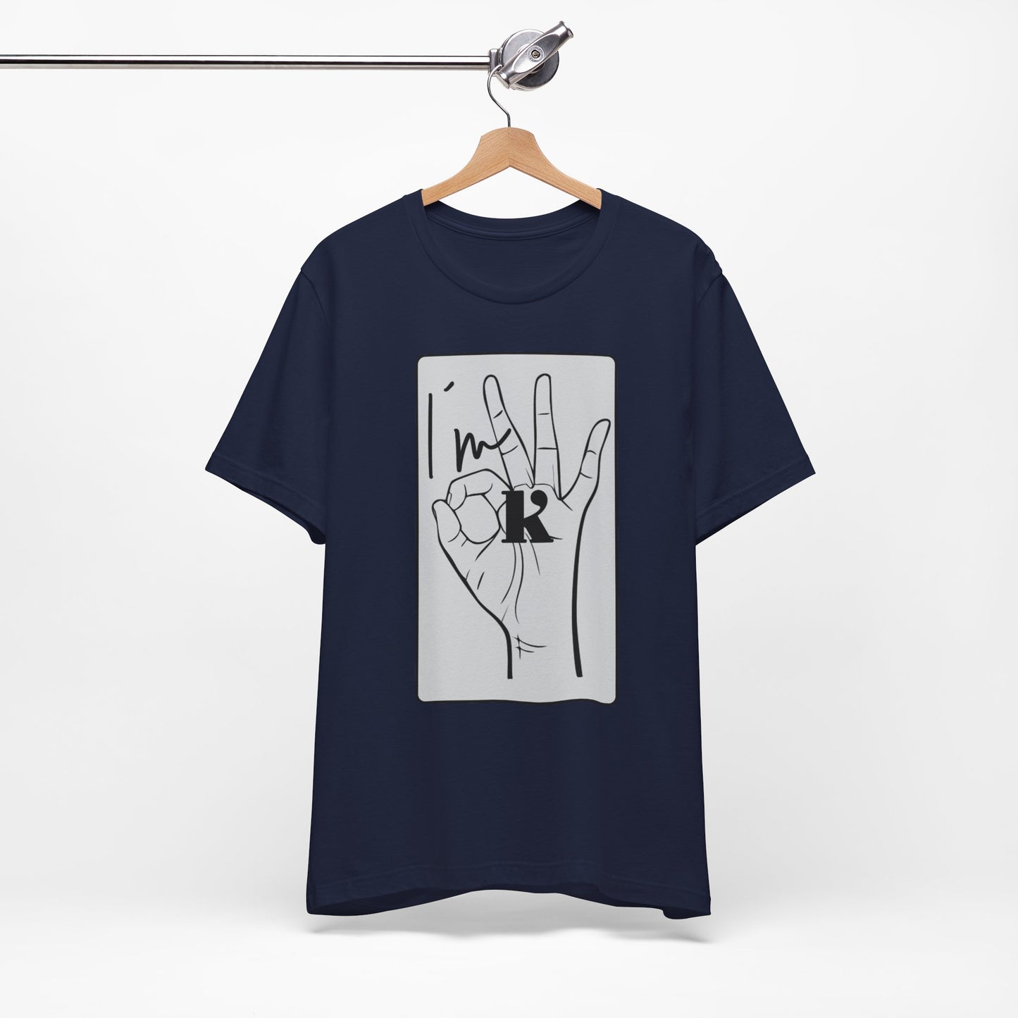 Unisex Jersey Short Sleeve Tee - I'm OK Hand Gesture Graphic Tee