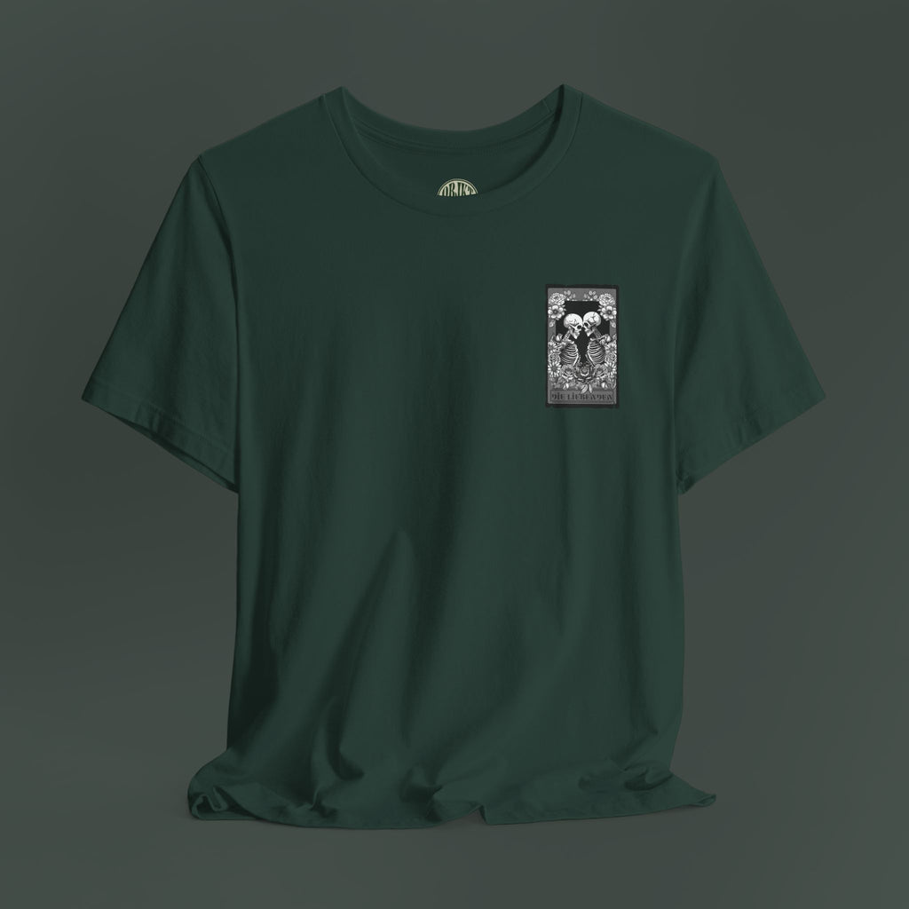 High-Quality Graphic Tee, Skeletons, Casual Wear, Halloween Shirt, Gift for Him/Her, Everyday Comfort