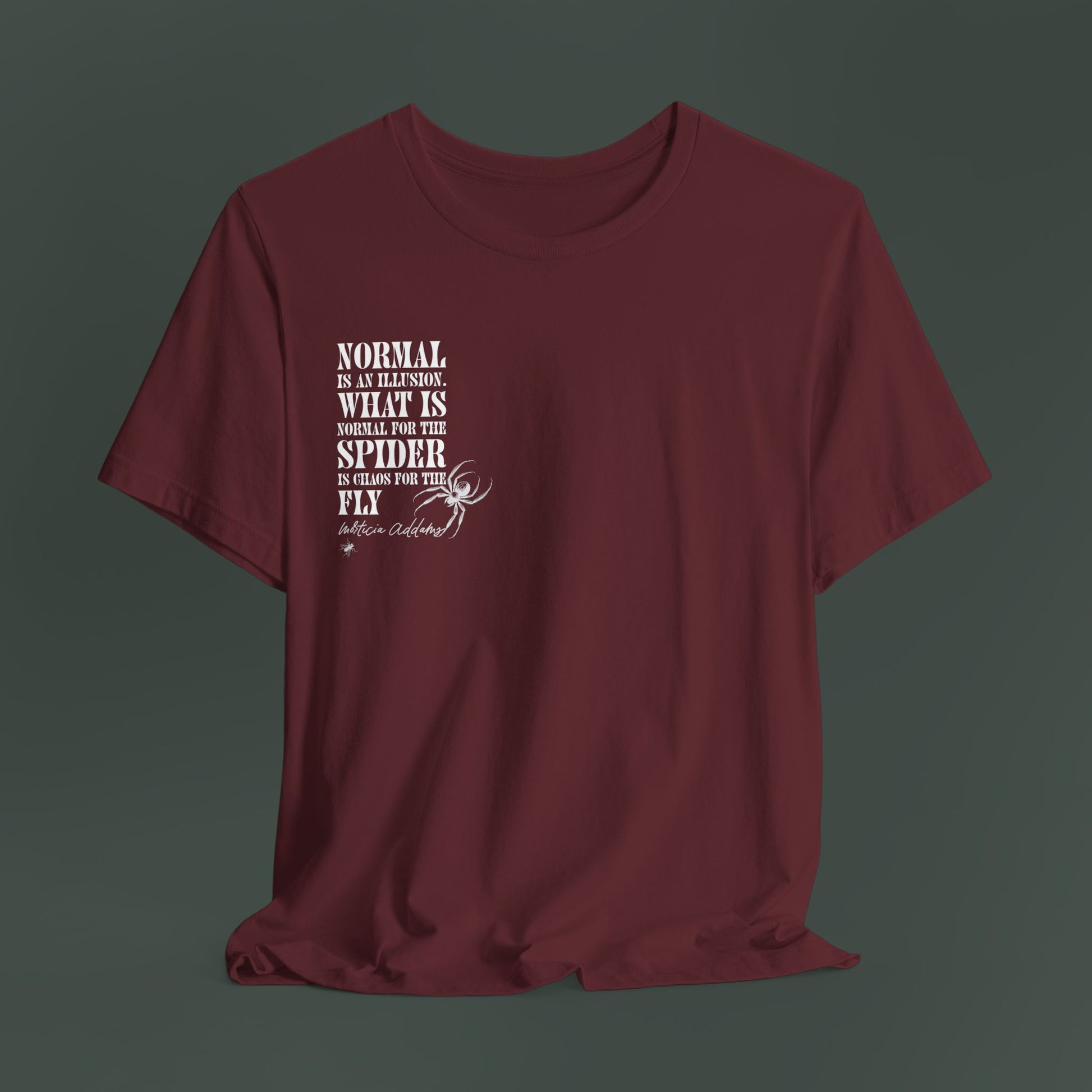 Spider Graphic Tee, Unique Unisex Shirt, Quirky Gift for Nature Lovers, Birthday and Halloween Apparel, Cool Casual Wear