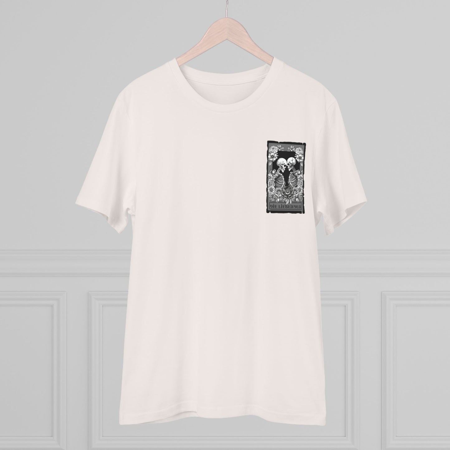Organic Creator T-Shirt - Unisex with Skeleton Design, Perfect for Art Lovers & Halloween