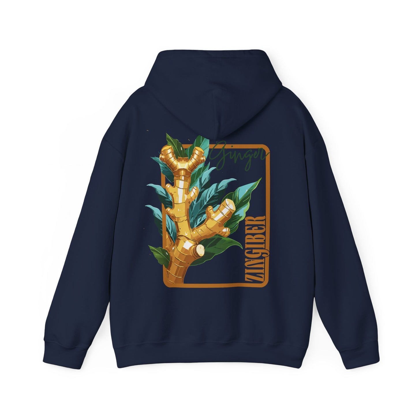 Ginger Plant Hooded Sweatshirt | Unisex Heavy Blend™ | Cozy Botanical Design