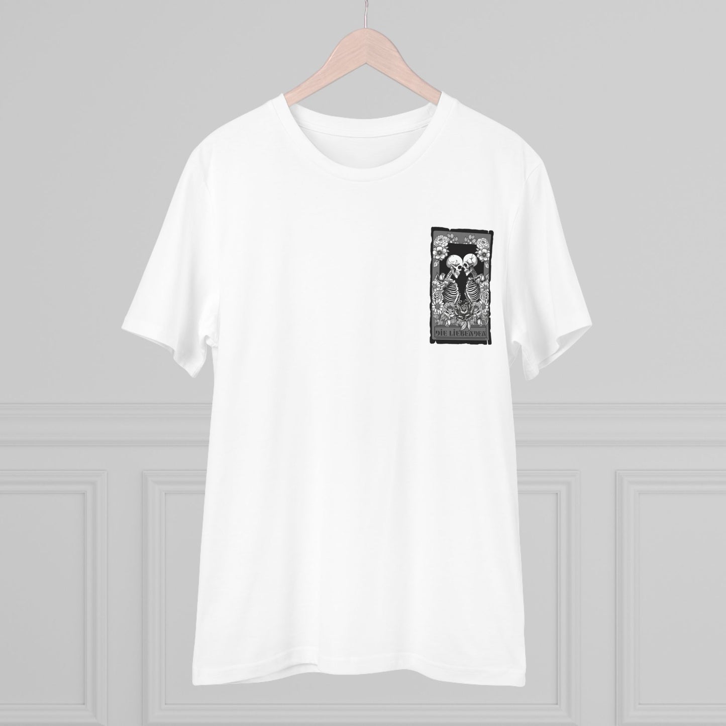 Organic Creator T-Shirt - Unisex with Skeleton Design, Perfect for Art Lovers & Halloween