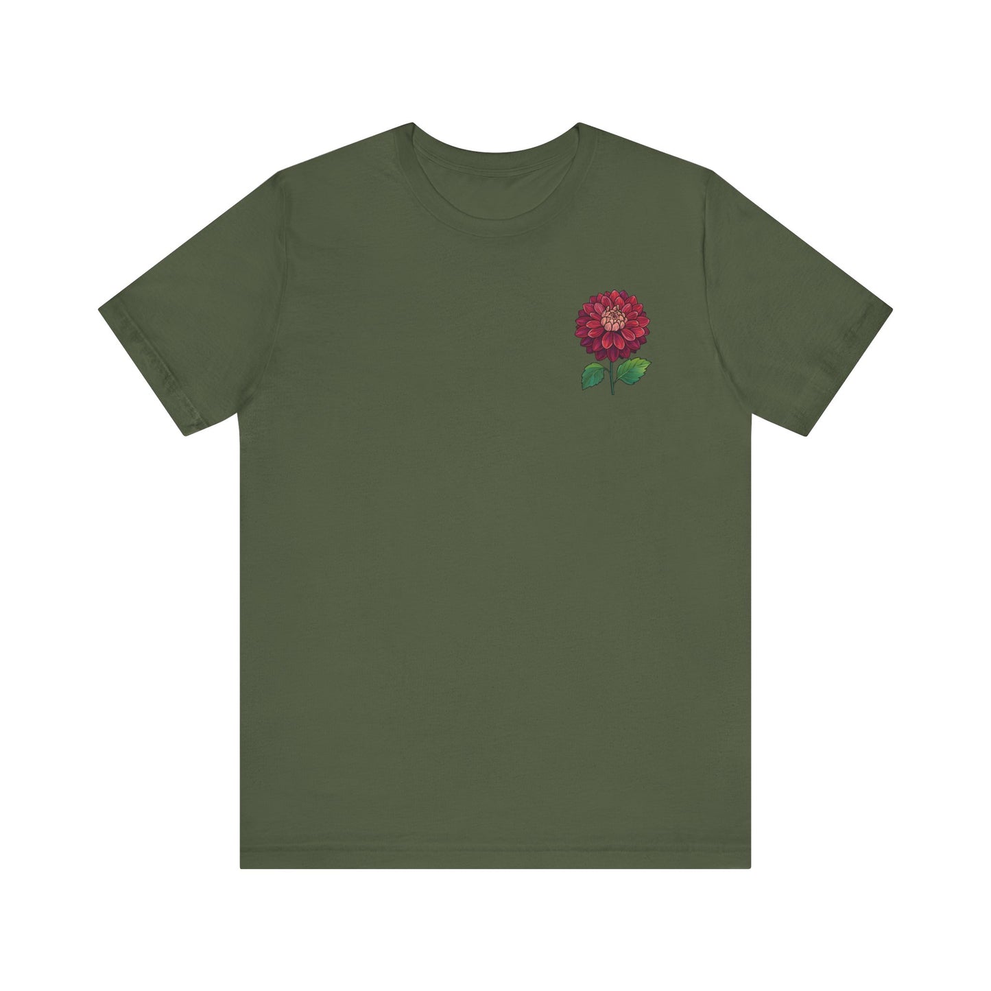 Floral Graphic Tee - Vintage Dahlia Design for Nature Lovers