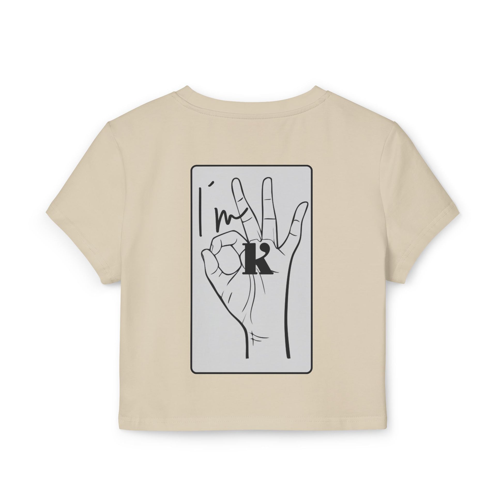 Trendy Women's Tee with Hand Design- I´m OK