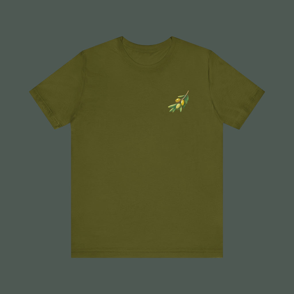 Olive Branch Graphic Tee - Nature Inspired Unisex Shirt, Summer Fashion, Gift for Gardening Lovers, Eco-Friendly Apparel, Casual Wear