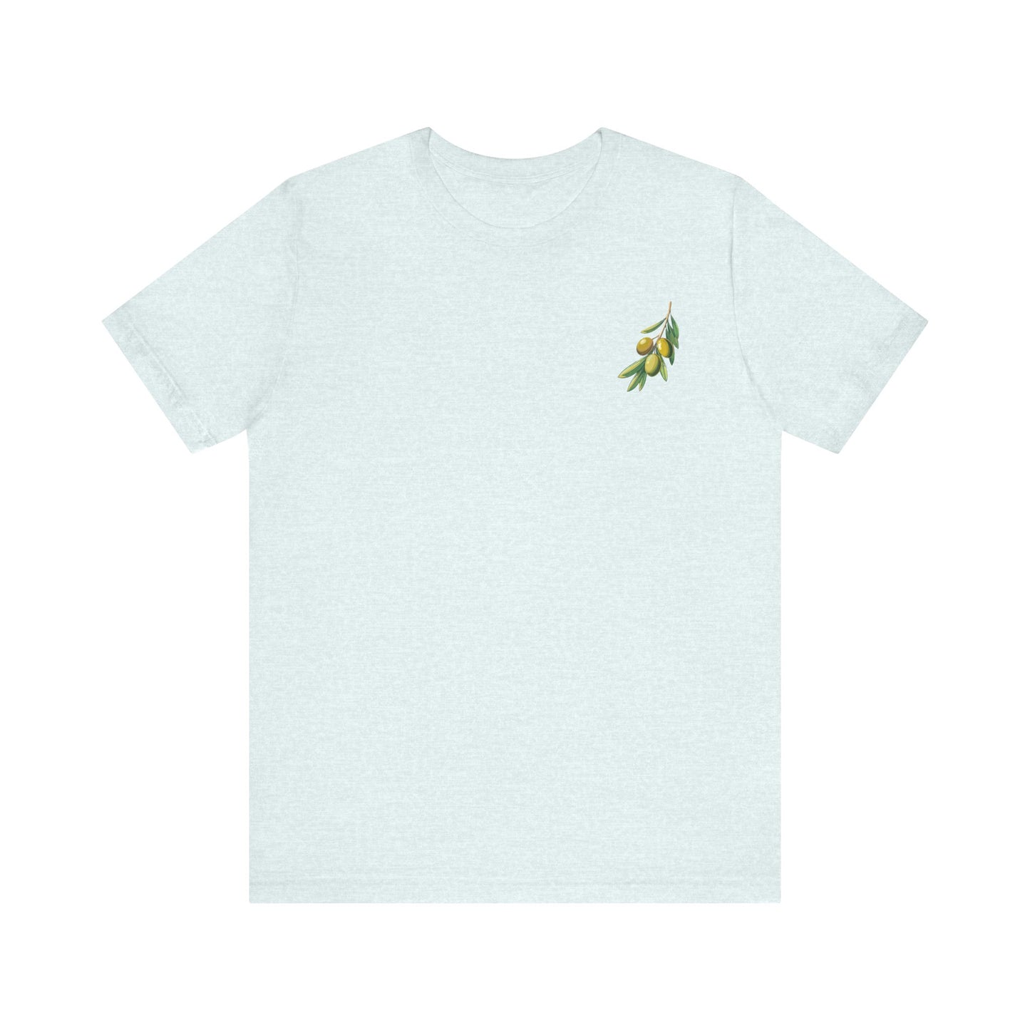 Olive Branch Unisex Jersey Tee - Nature-Inspired Botanical Graphic T-Shirt