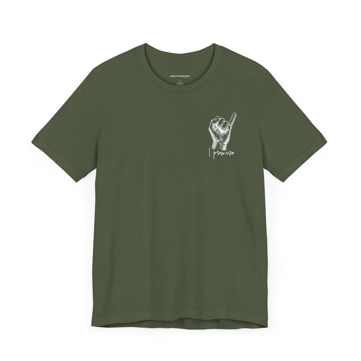 Unisex Peace Promise Tee - Stylish Hand Graphic Short Sleeve Shirt
