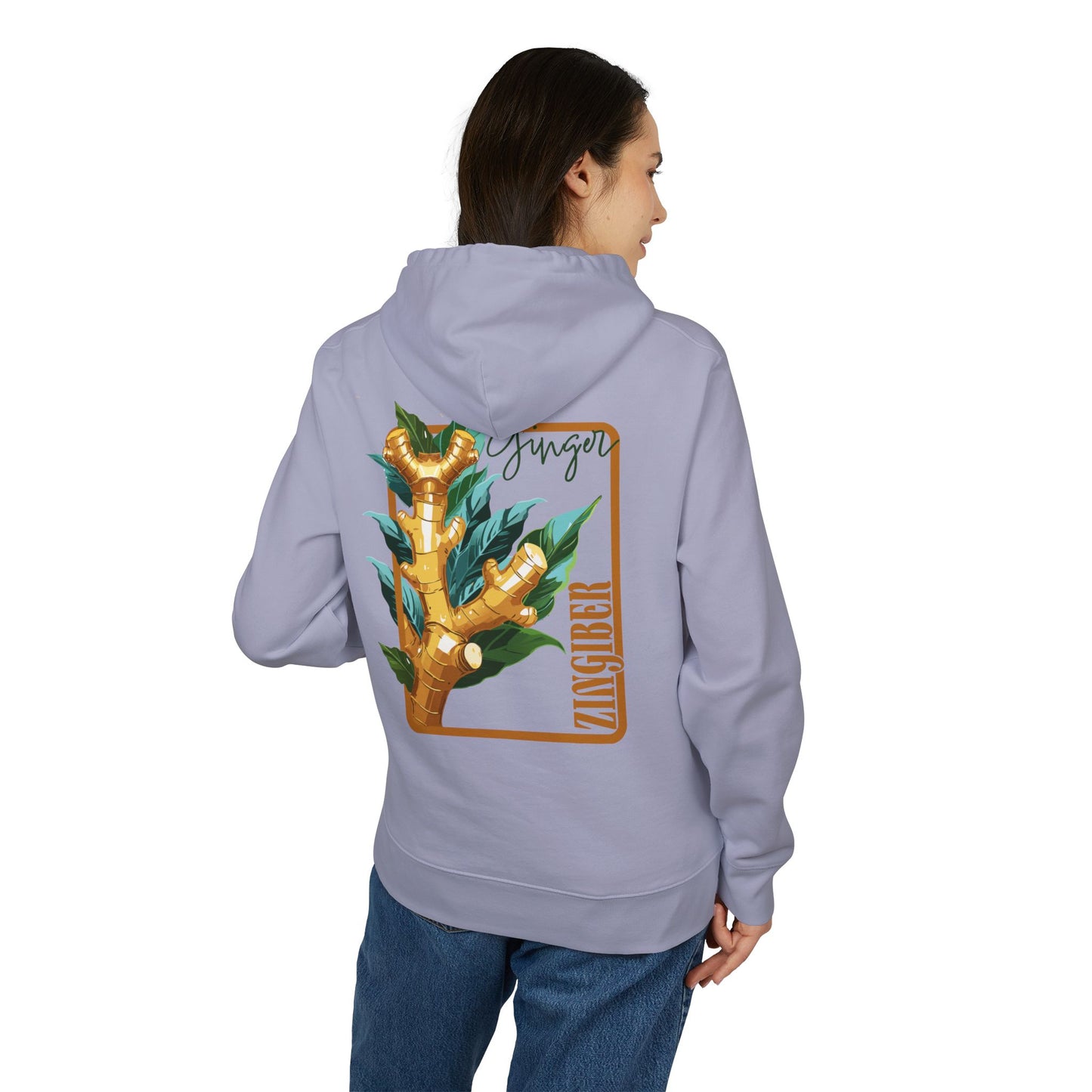 Ginger-Inspired Unisex Cruiser Hoodie - Botanical Art Design "Ginger"
