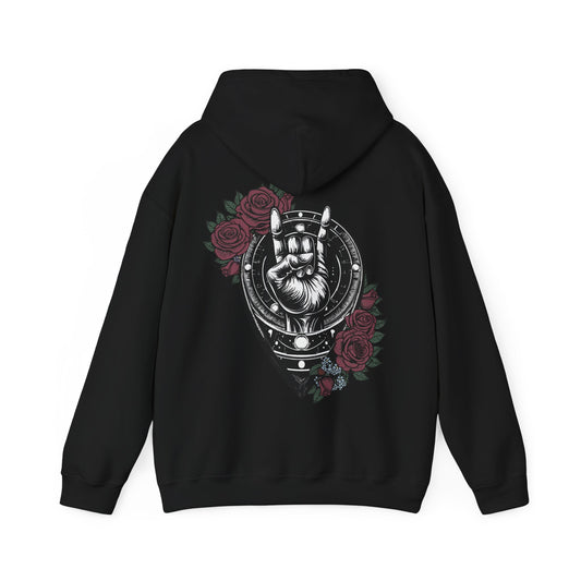Rockin' Viking Hooded Sweatshirt - Unisex Heavy Blend™ - Perfect for Festivals & Everyday Wear