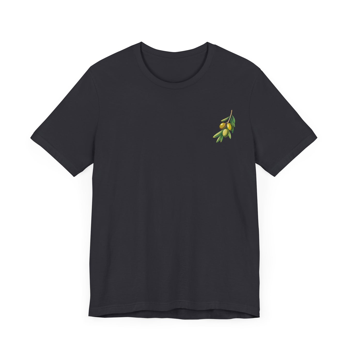 Olive Branch Unisex Jersey Tee - Nature-Inspired Botanical Graphic T-Shirt