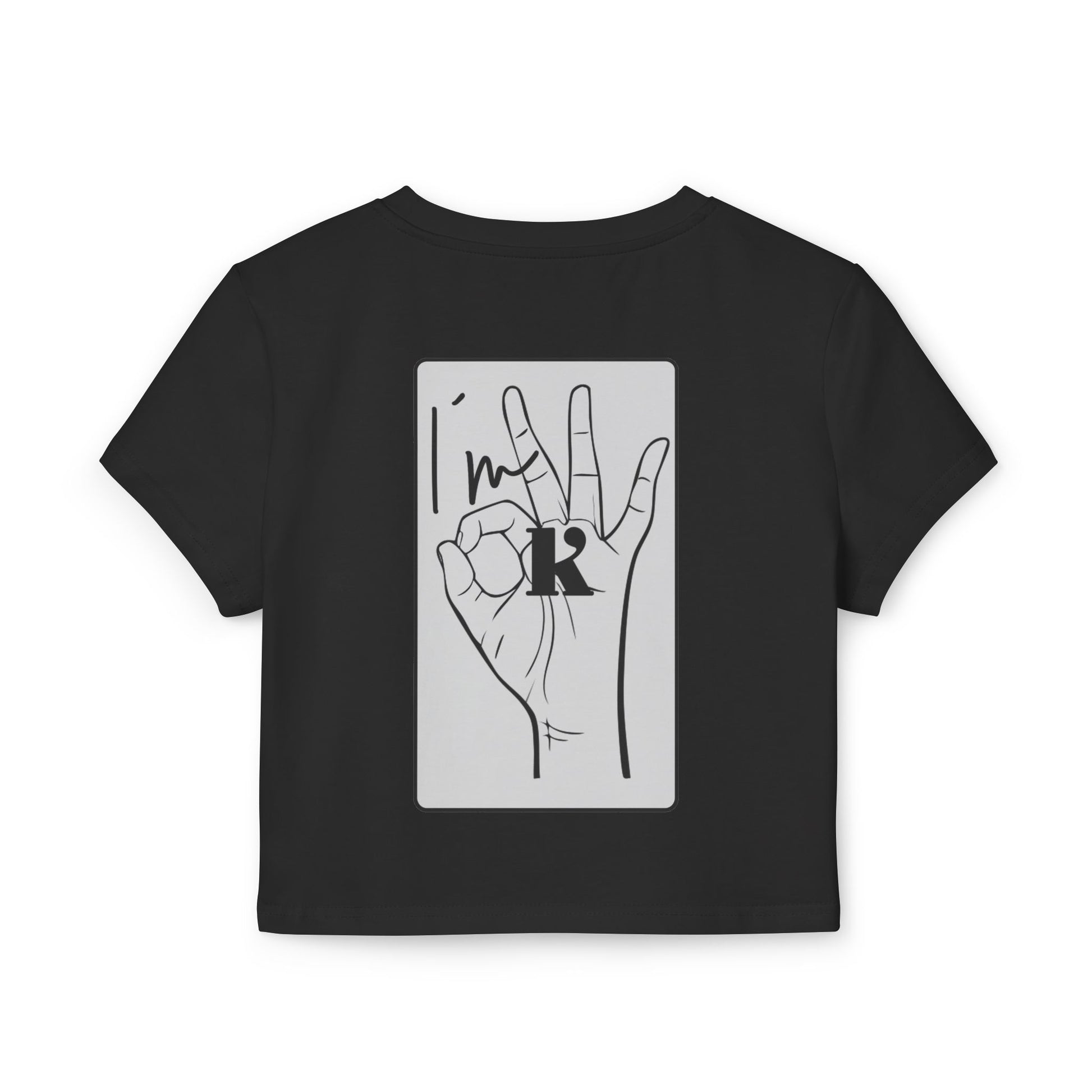 Trendy Women's Tee with Hand Design- I´m OK