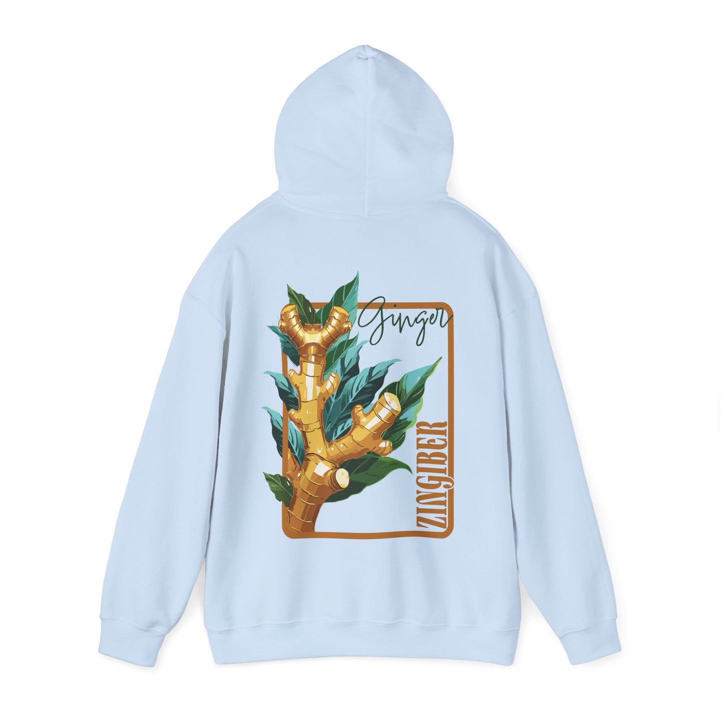 Ginger Plant Hooded Sweatshirt | Unisex Heavy Blend™ | Cozy Botanical Design