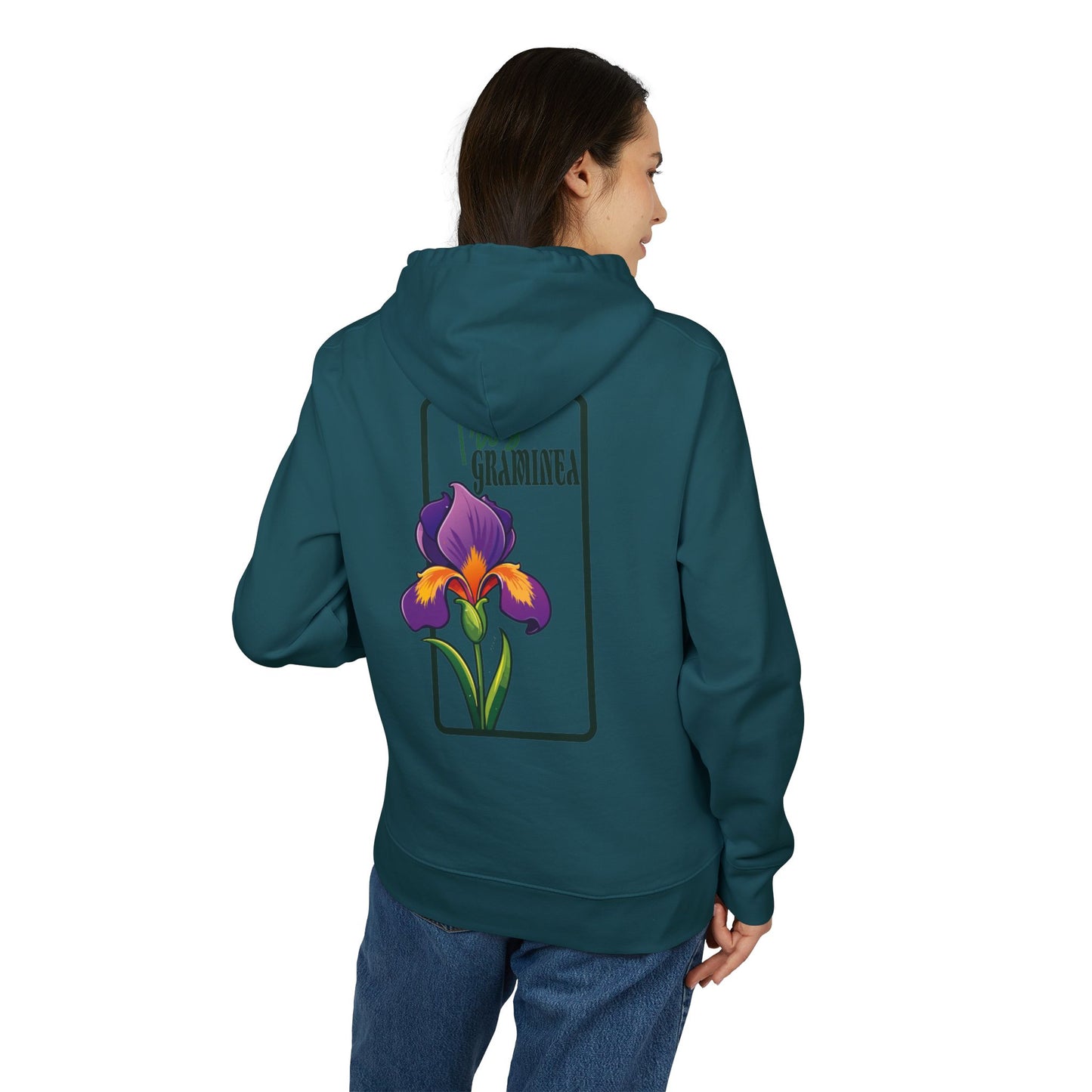 Floral Graphic Unisex Hoodie - Perfect for Spring Celebrations "Iris"