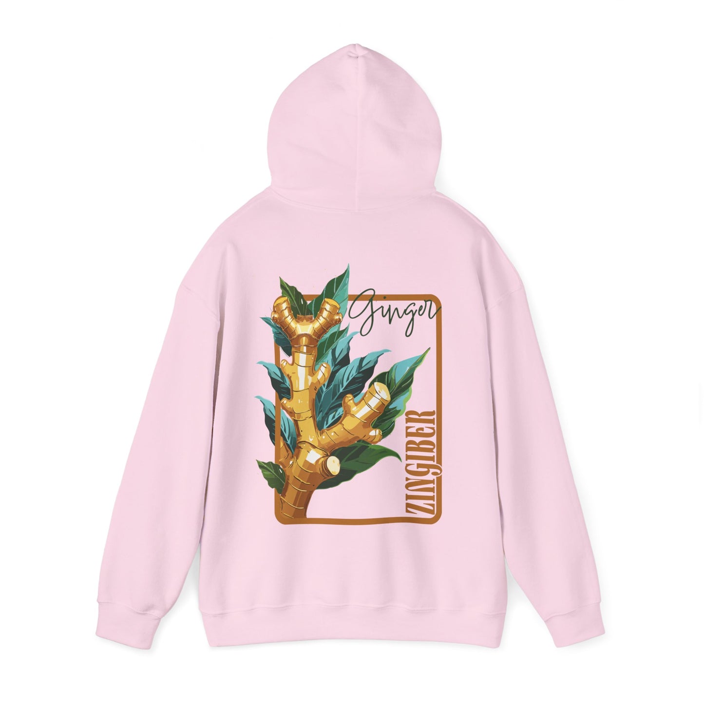 Ginger Plant Hooded Sweatshirt | Unisex Heavy Blend™ | Cozy Botanical Design