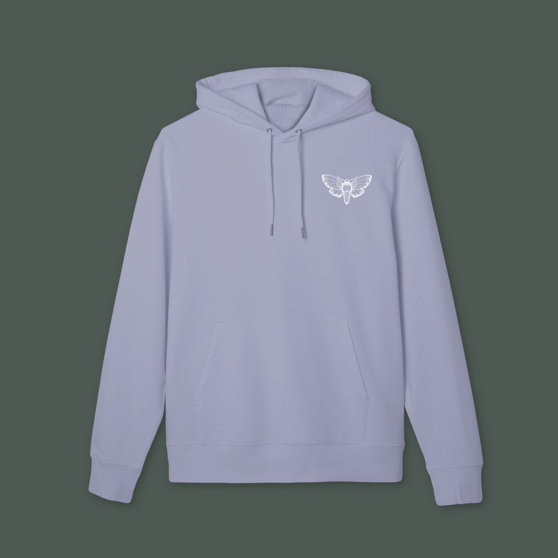 Moth Emblem Unisex Cruiser Hoodie, Cozy Casual Wear, Gift for Nature Lovers, Spring Fashion, Wildlife Apparel
