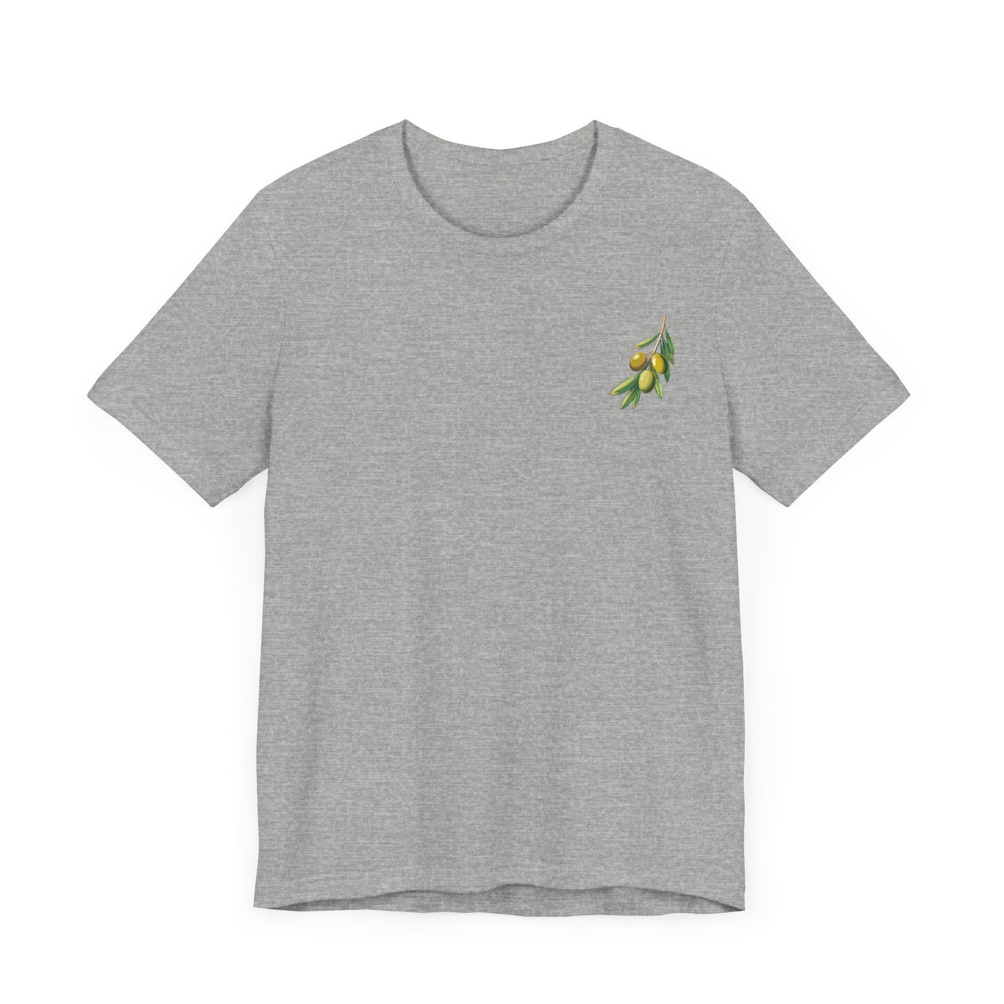Olive Branch Unisex Jersey Tee - Nature-Inspired Botanical Graphic T-Shirt