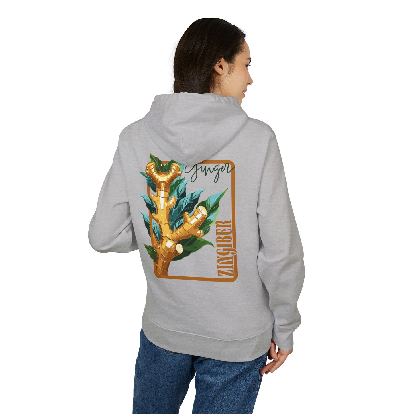 Ginger-Inspired Unisex Cruiser Hoodie - Botanical Art Design "Ginger"
