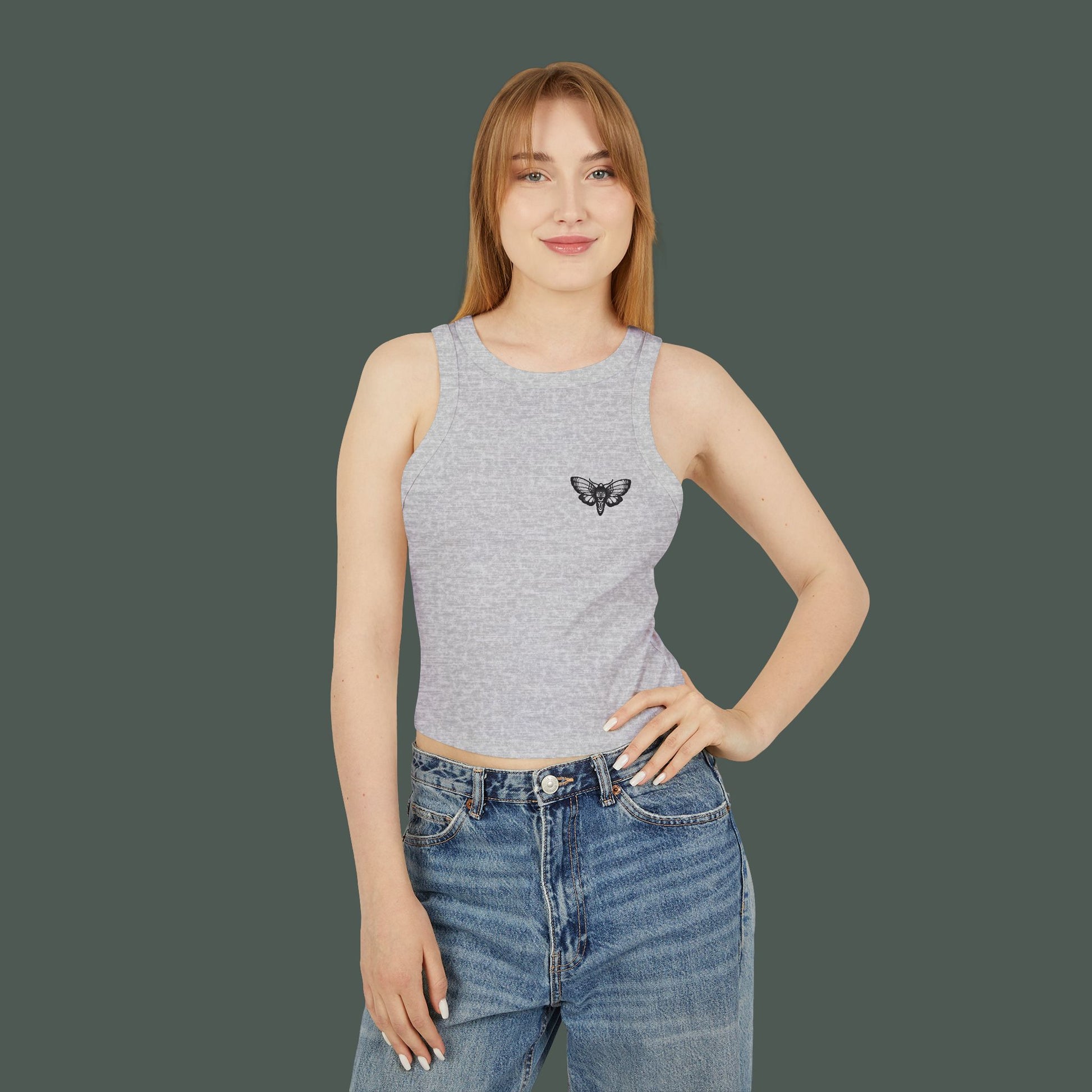 Women's Micro Rib Racer Tank Top, Summer Style, Casual Wear, Gift for Her, Eco-Friendly Fashion