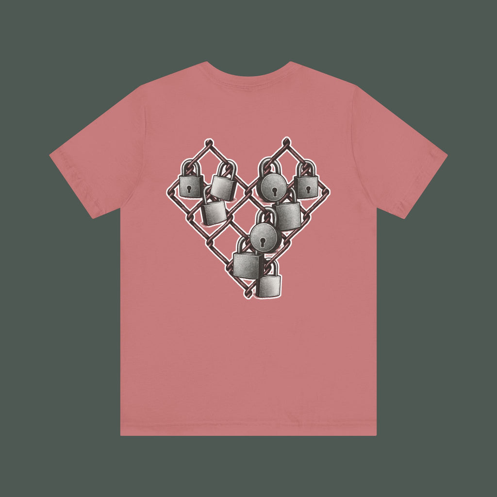 Trendy Minimalist Heart Tee - Unisex Jersey Short Sleeve T-Shirt