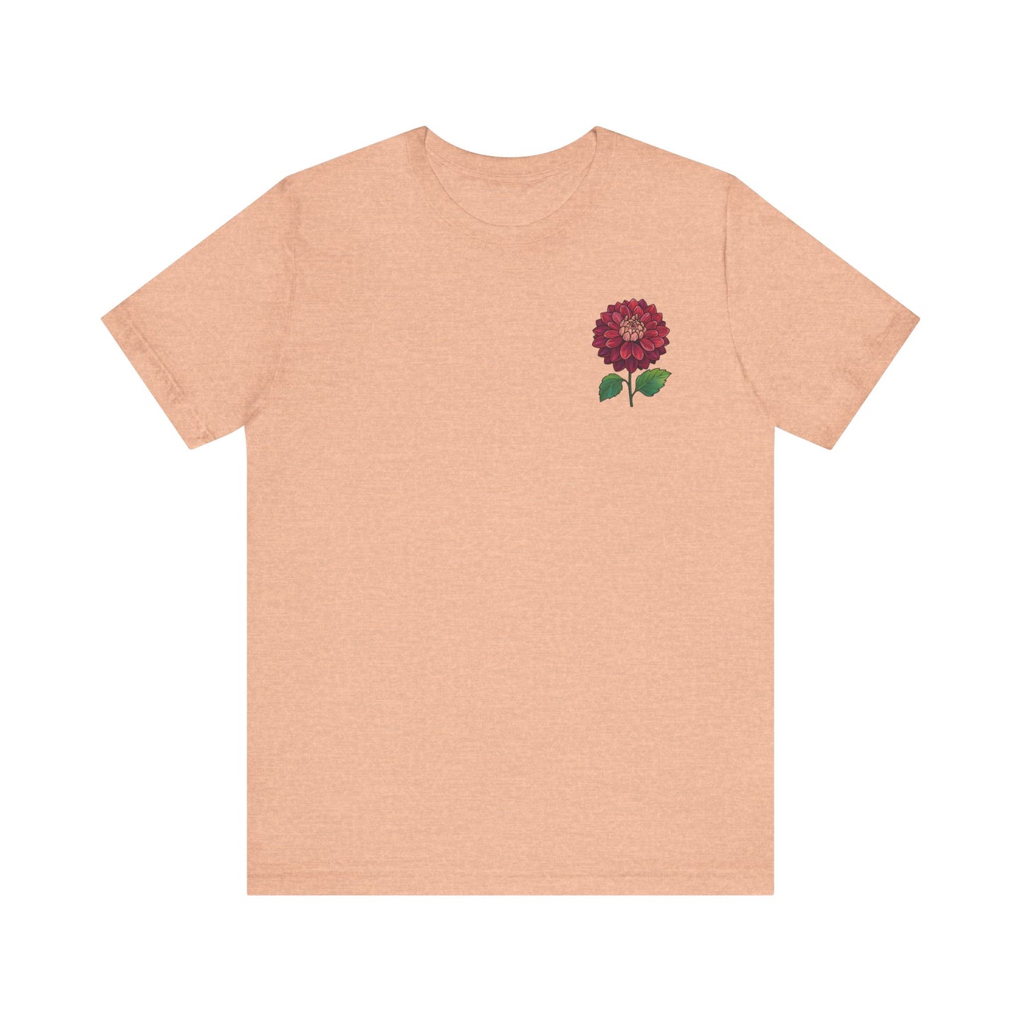 Floral Graphic Tee - Vintage Dahlia Design for Nature Lovers