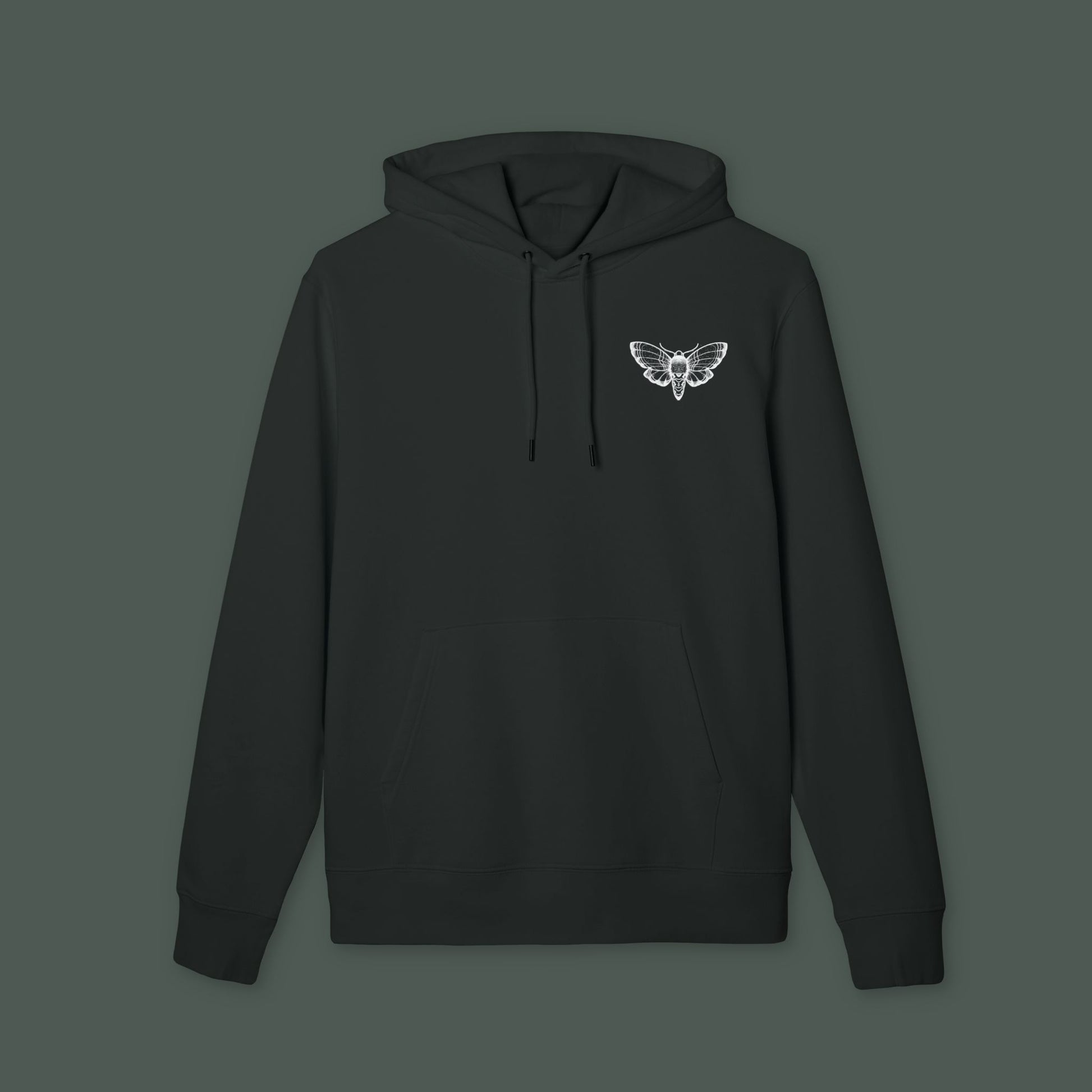 Moth Emblem Unisex Cruiser Hoodie, Cozy Casual Wear, Gift for Nature Lovers, Spring Fashion, Wildlife Apparel
