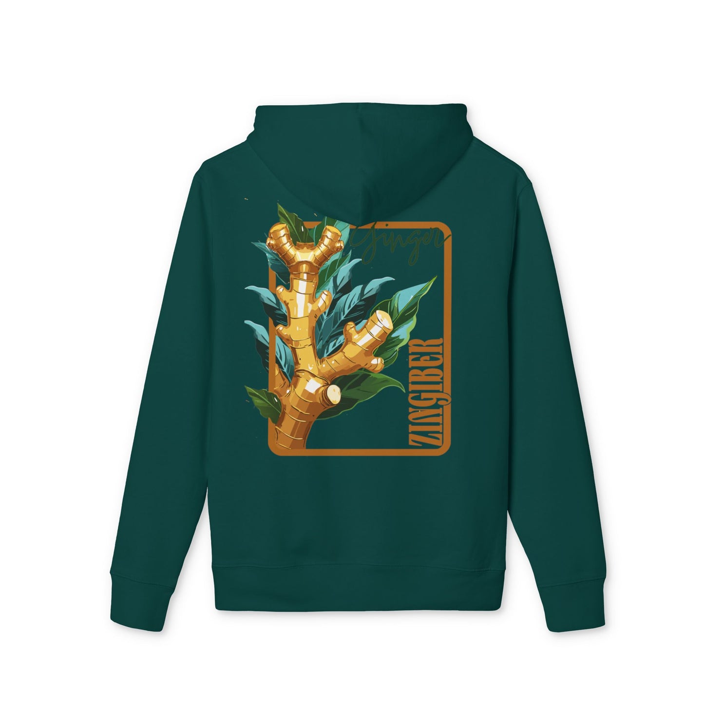 Ginger-Inspired Unisex Cruiser Hoodie - Botanical Art Design "Ginger"