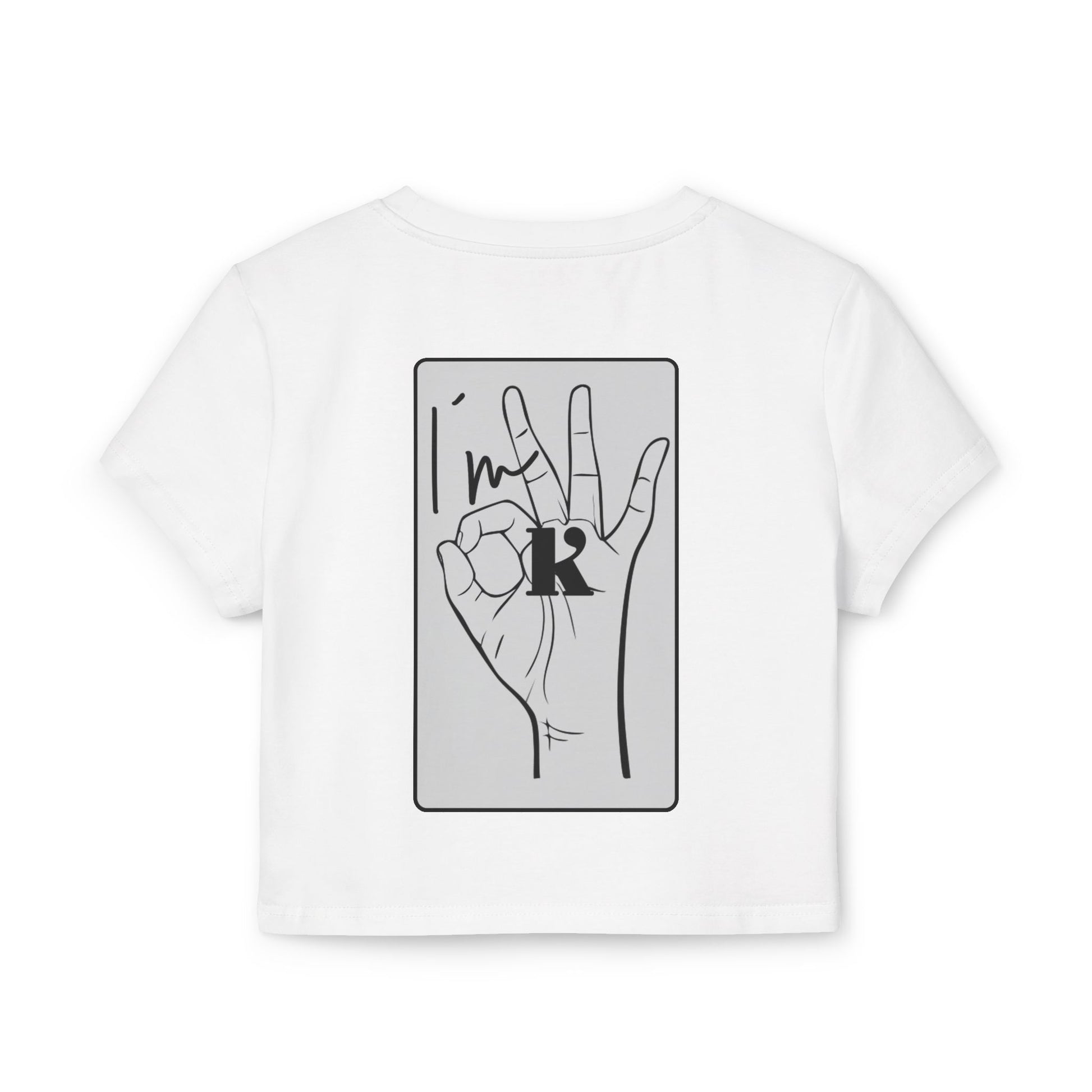 Trendy Women's Tee with Hand Design- I´m OK