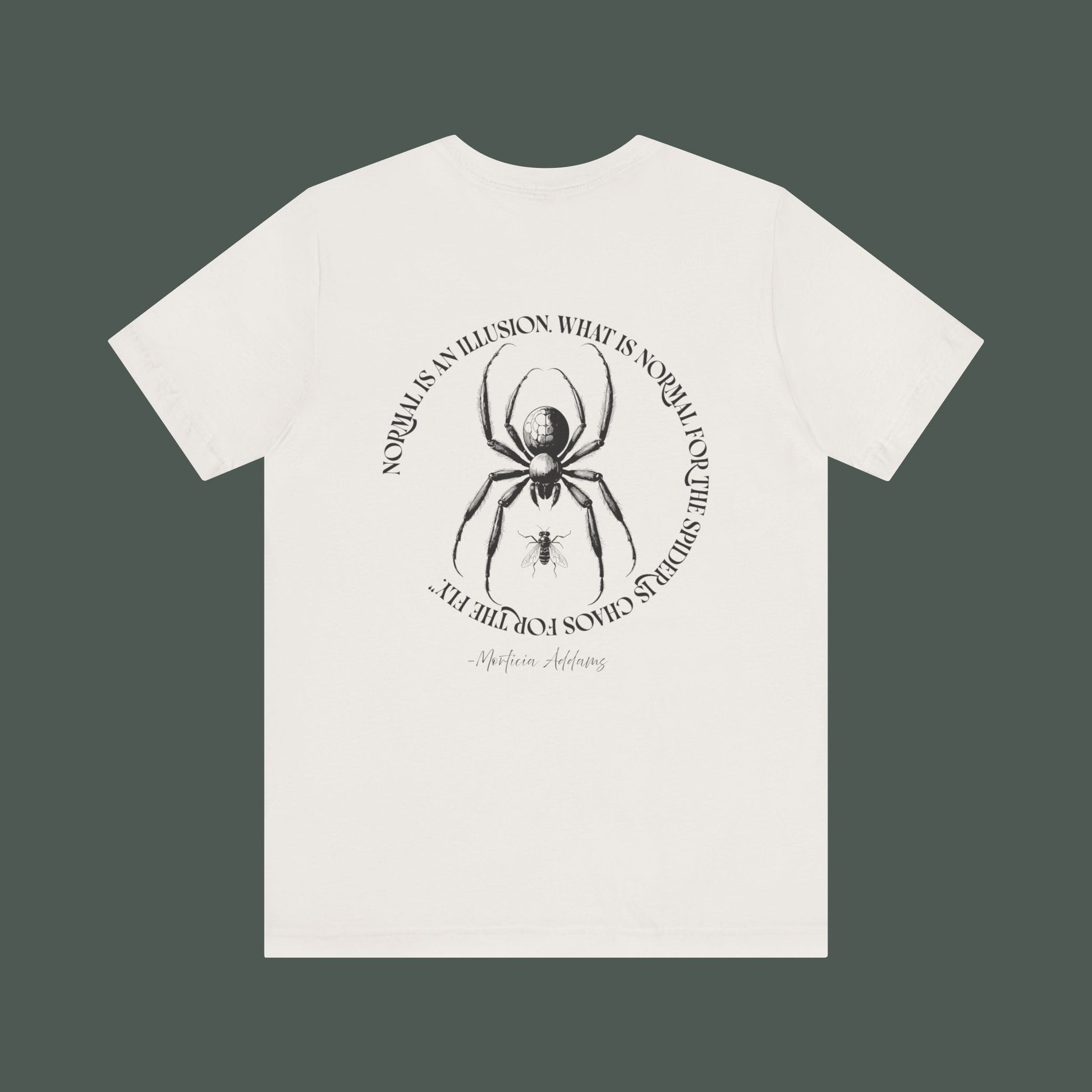 Spider Graphic Tee, Unique Unisex Shirt, Quirky Gift for Nature Lovers, Birthday and Halloween Apparel, Cool Casual Wear
