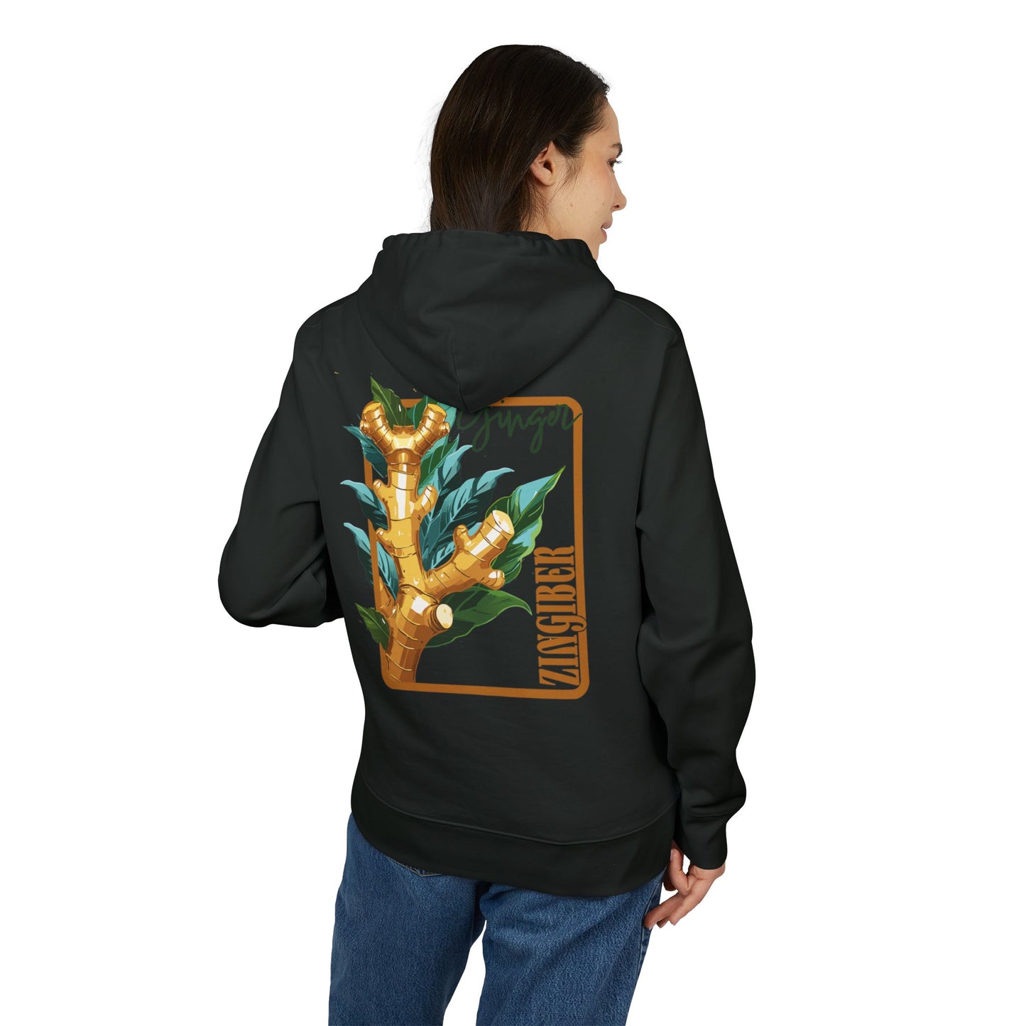 Ginger-Inspired Unisex Cruiser Hoodie - Botanical Art Design "Ginger"