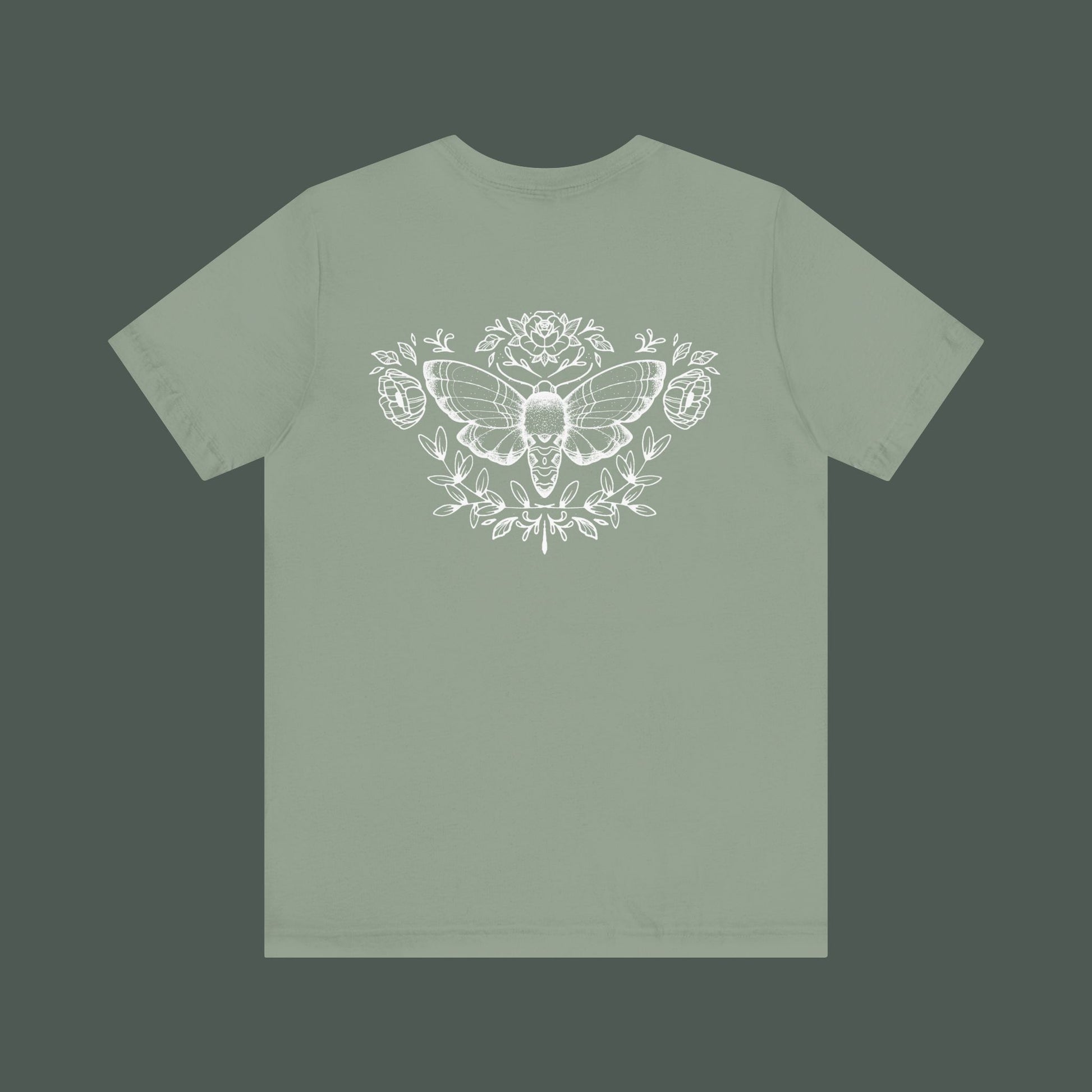 Artistic Moth Graphic Tee, Casual Unisex T-Shirt for Nature Lovers, Unique Gift for Birthdays, Festivals, and Everyday Wear