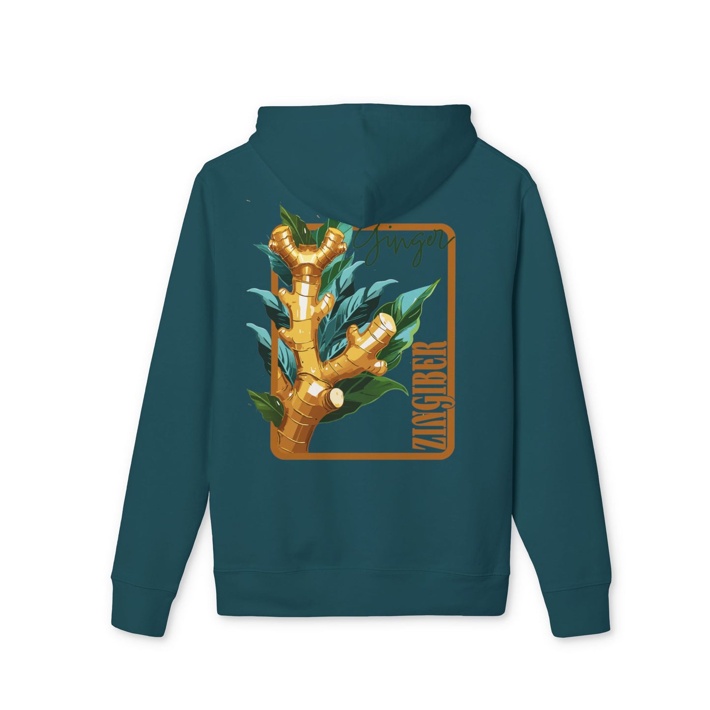Ginger-Inspired Unisex Cruiser Hoodie - Botanical Art Design "Ginger"