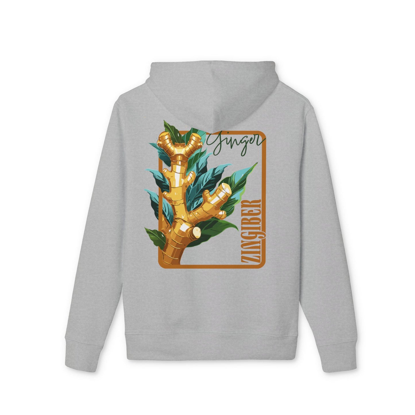 Ginger-Inspired Unisex Cruiser Hoodie - Botanical Art Design "Ginger"